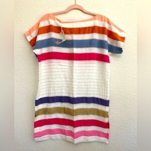 Lemlem Boat Neck Cover Up with High Side Slits NWT